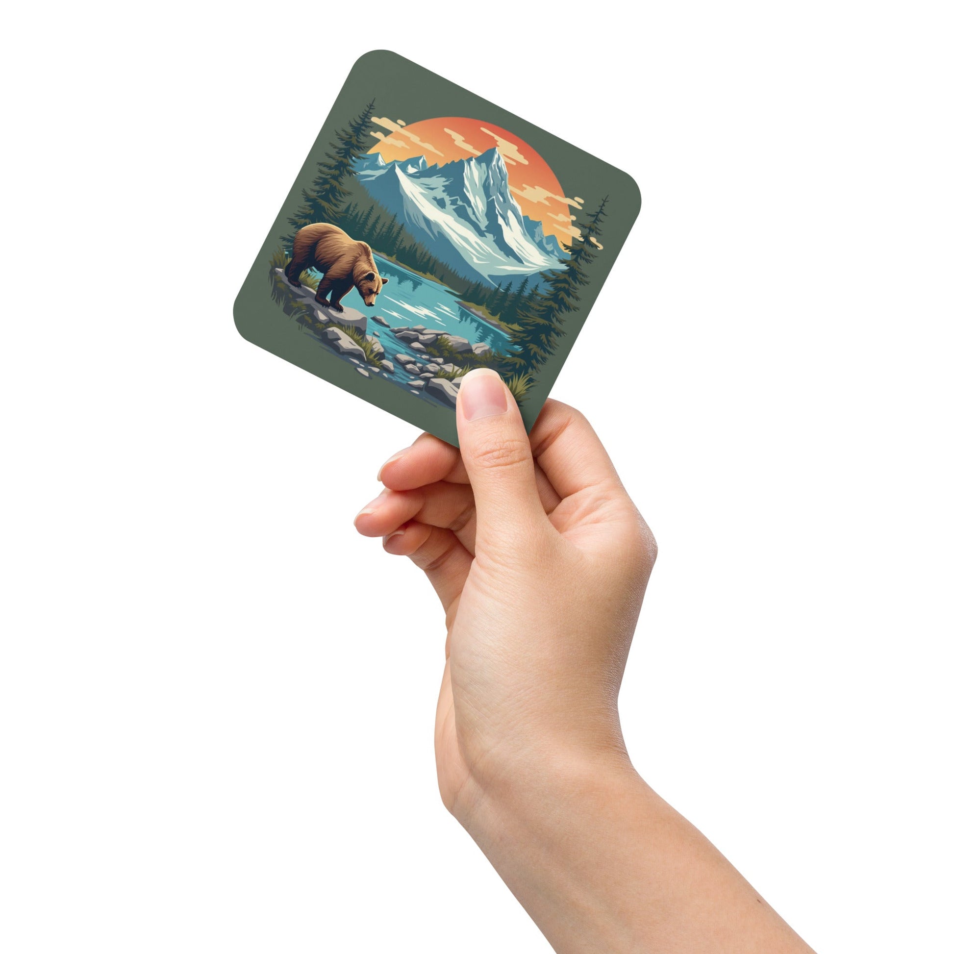 Mountain Bear Cork - Back Coaster - Coasters - Discovery Co.