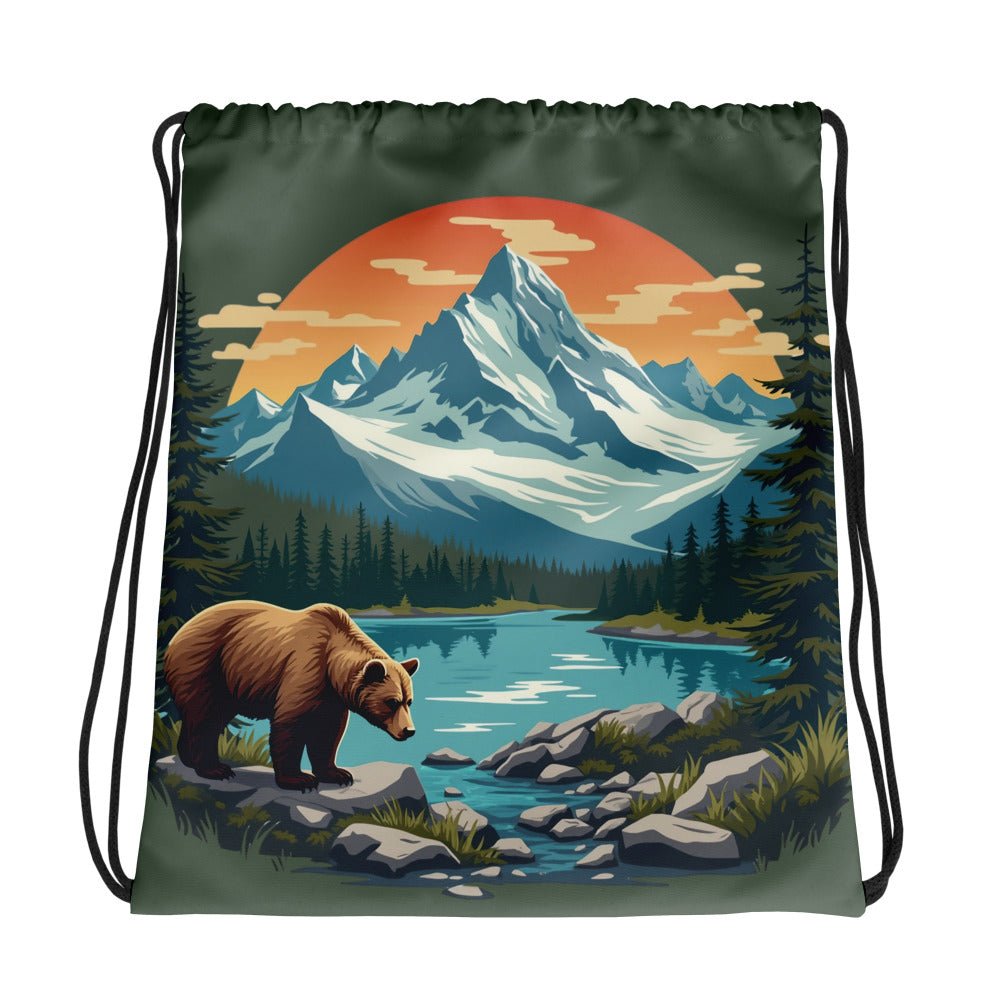 Mountain Bear Drawstring Bag - Drawstring Bag - Discovery Co.