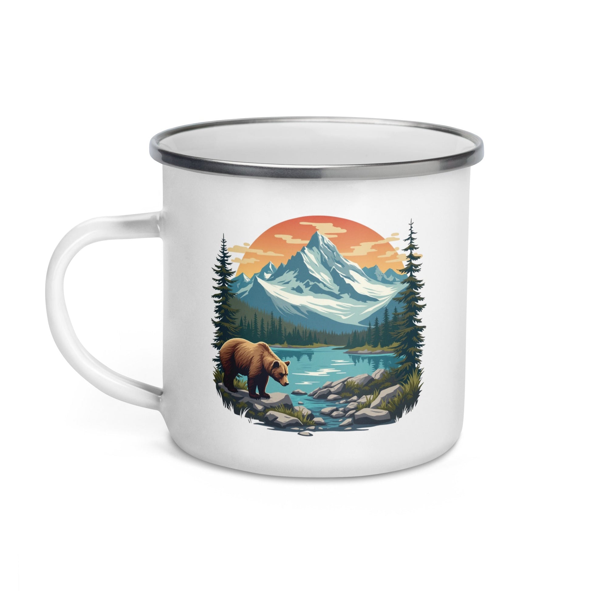 Mountain Bear Enamel Mug - Mugs - Discovery Co.