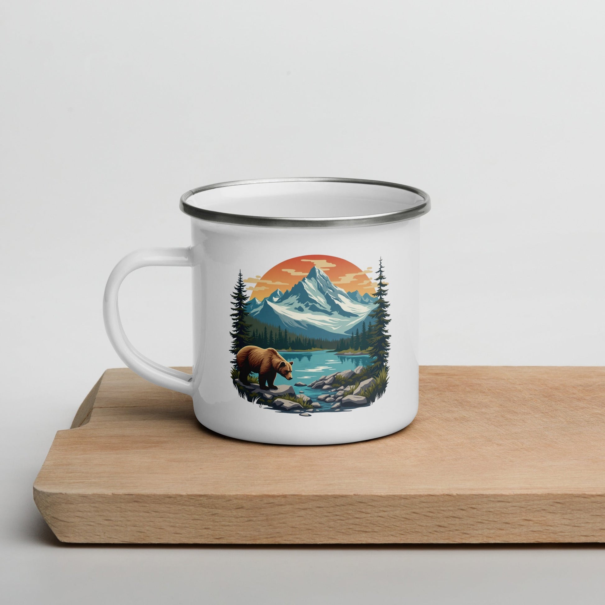 Mountain Bear Enamel Mug - Mugs - Discovery Co.
