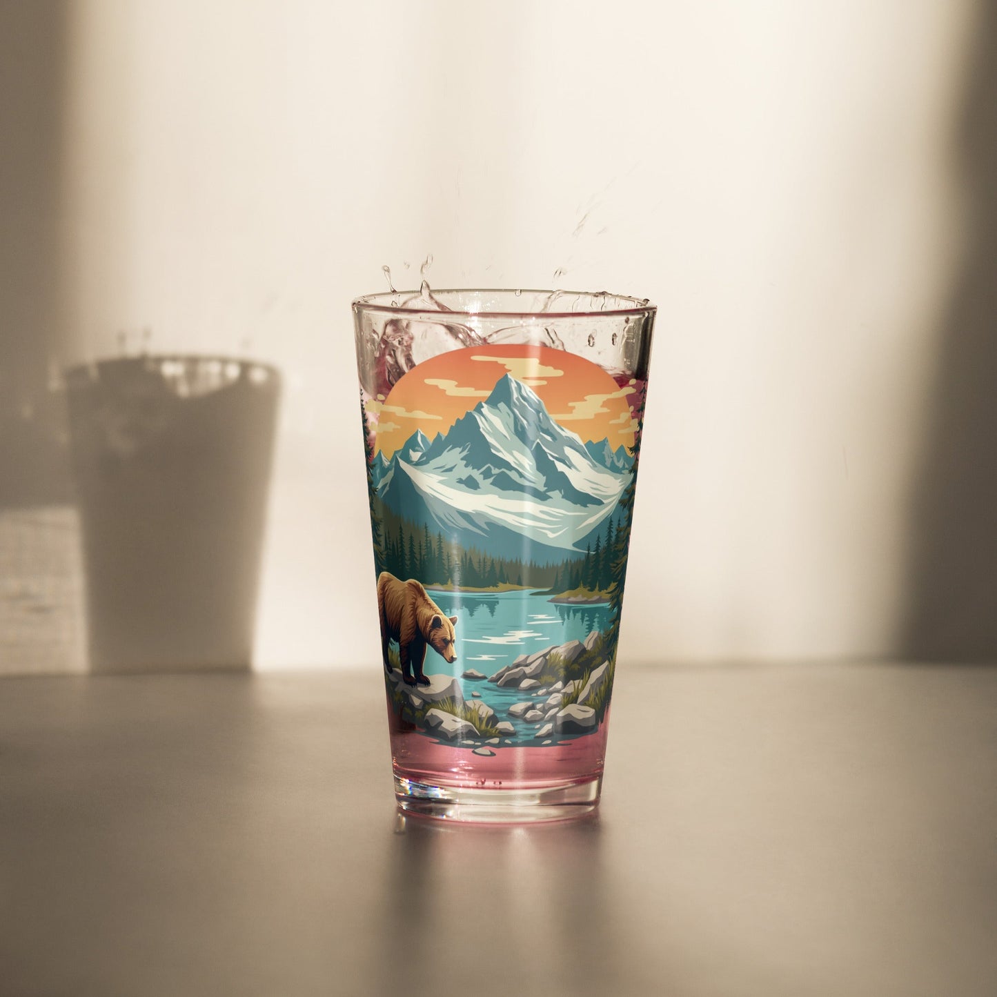 Mountain Bear Pint Glass - Beer Glass - Discovery Co.