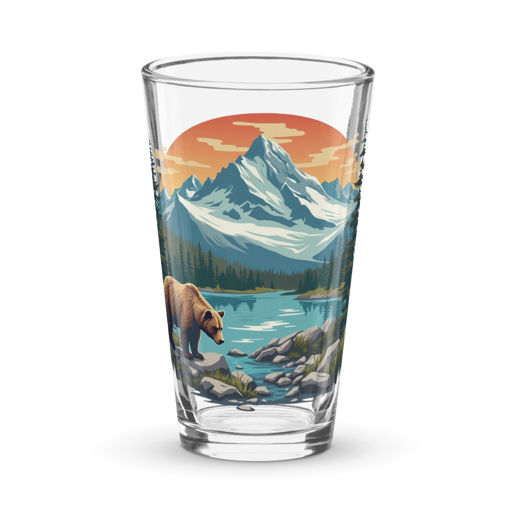 Mountain Bear Pint Glass - Beer Glass - Discovery Co.