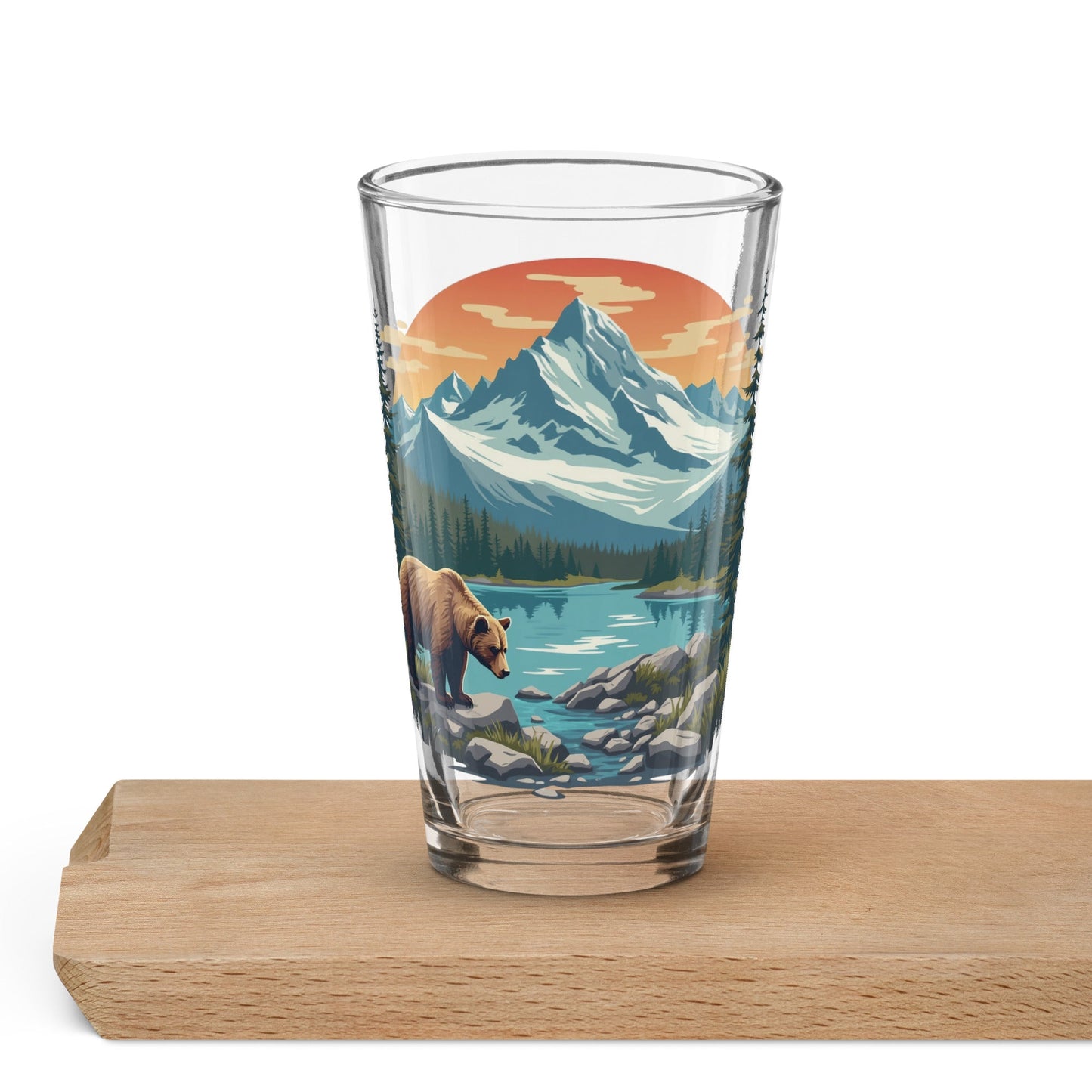 Mountain Bear Pint Glass - Beer Glass - Discovery Co.