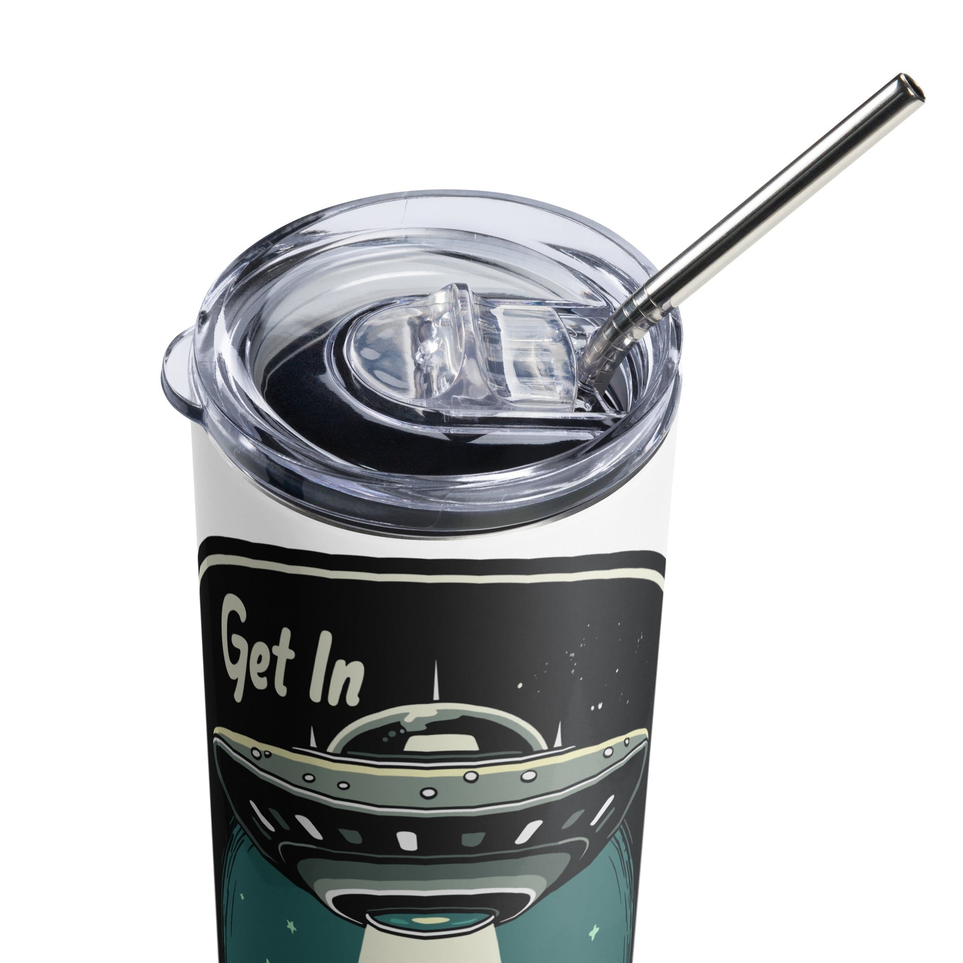 Mountain Biker - UFO Abduction Stainless Steel Tumbler - Steel Tumbler - Discovery Co.