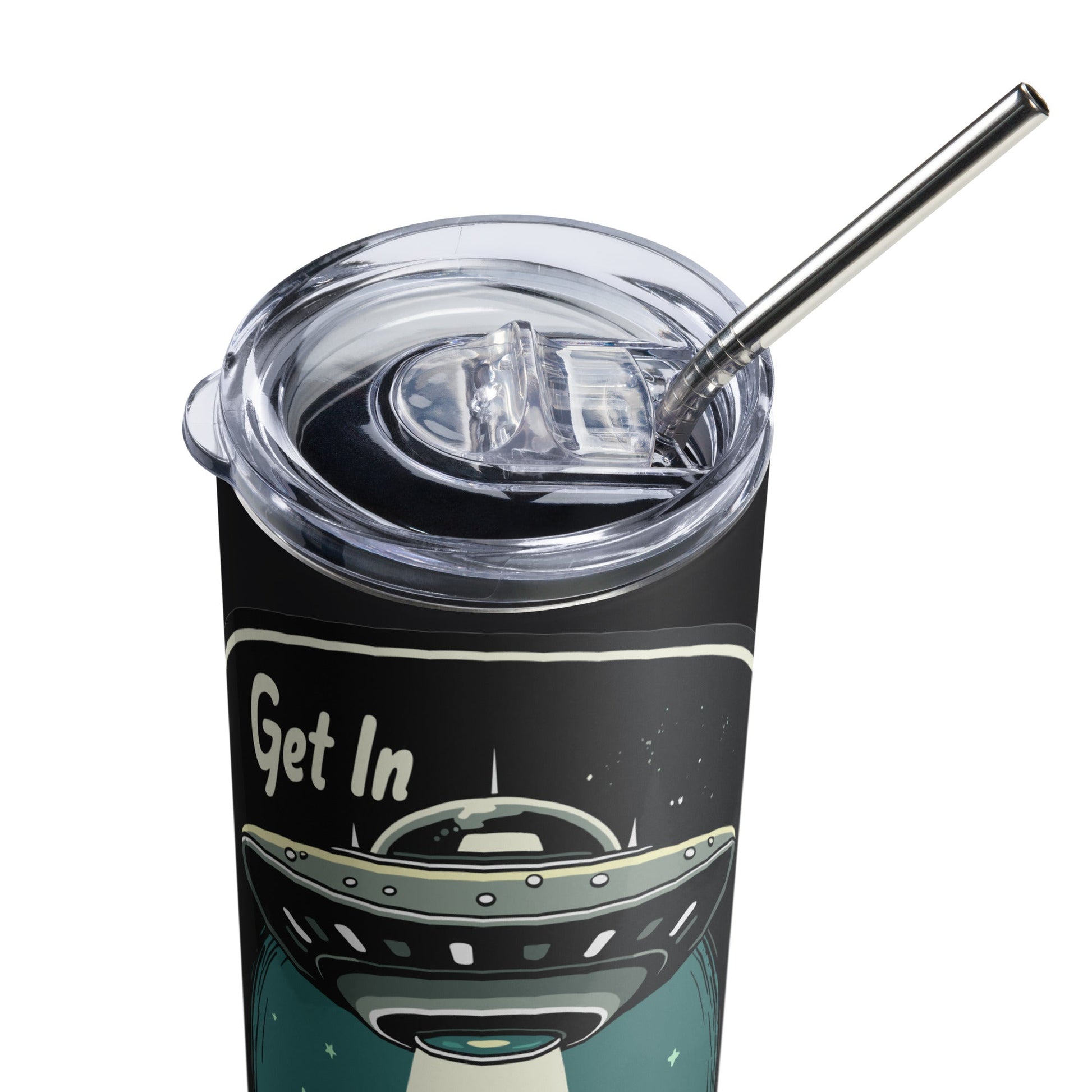 Mountain Biker - UFO Abduction Stainless Steel Tumbler - Steel Tumbler - Discovery Co.