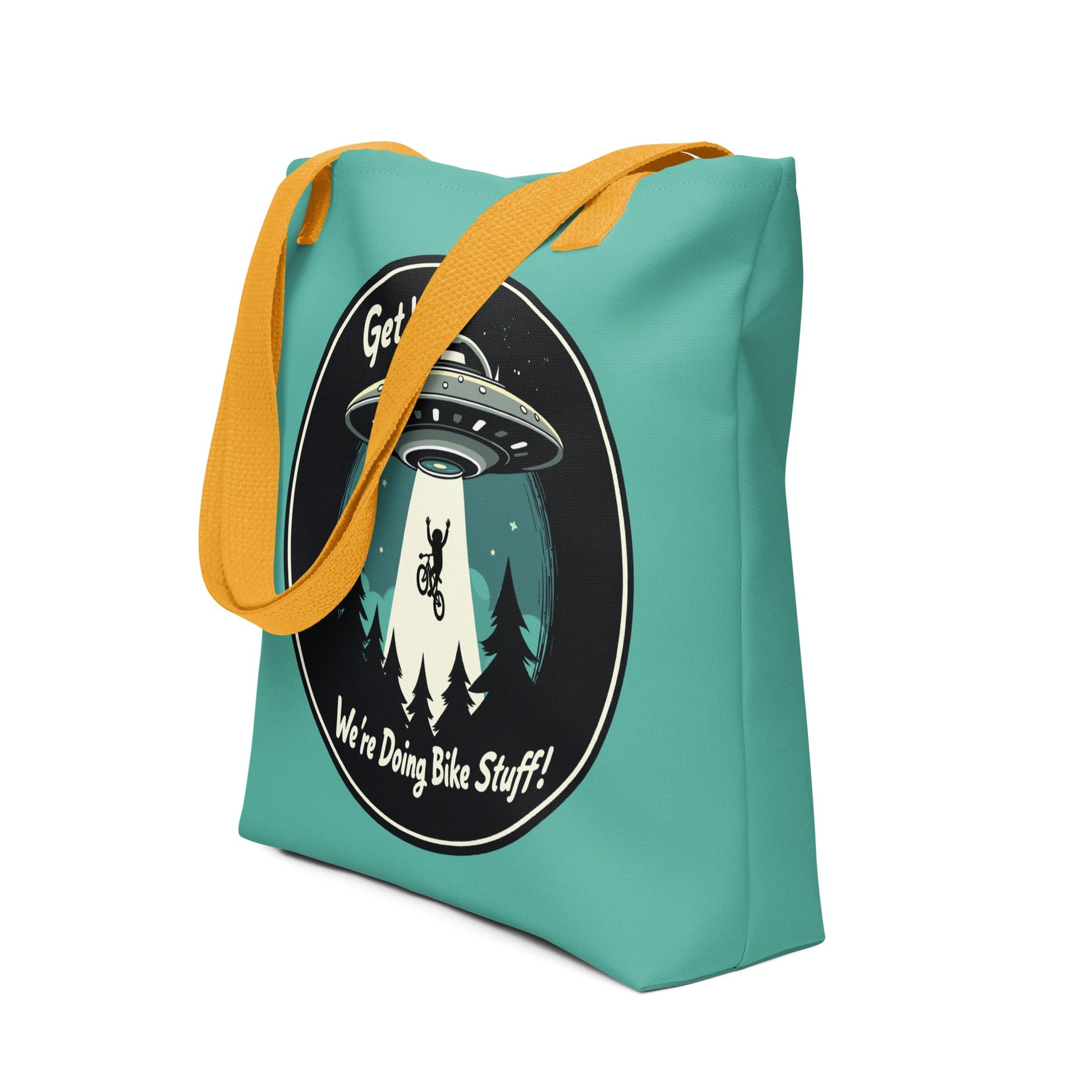 Mountain Biker - UFO Abduction Tote Bag - Tote Bags - Discovery Co.