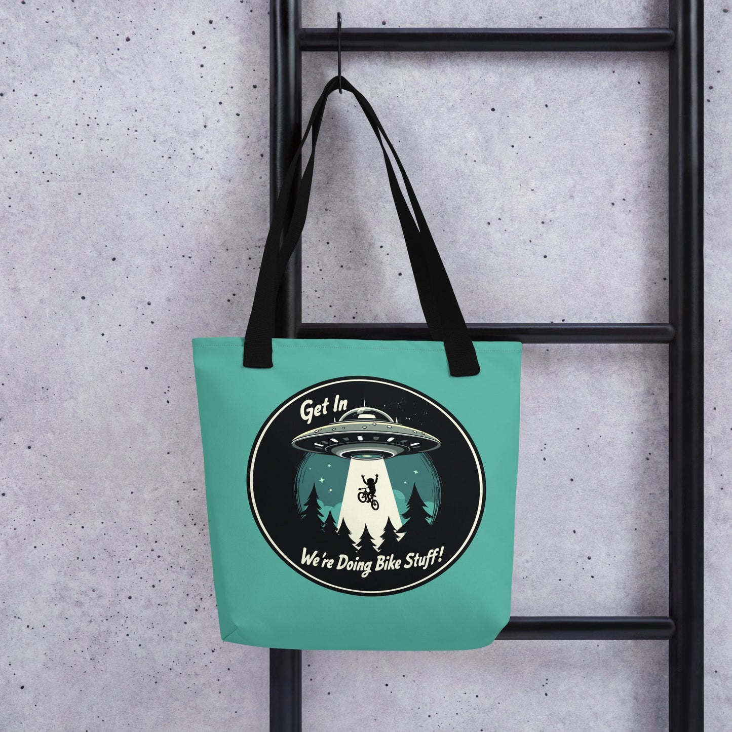 Mountain Biker - UFO Abduction Tote Bag - Tote Bags - Discovery Co.