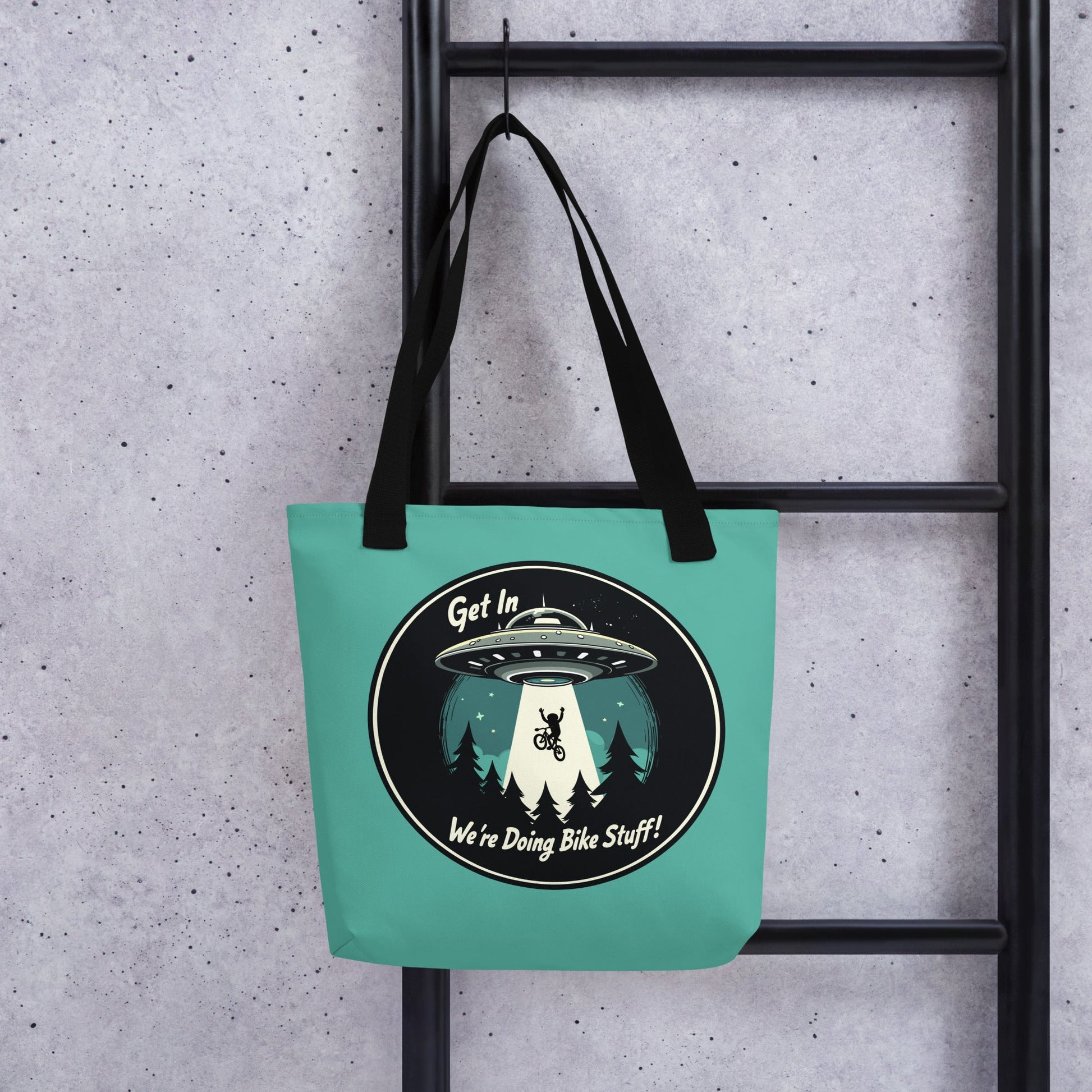 Mountain Biker - UFO Abduction Tote Bag - Tote Bags - Discovery Co.