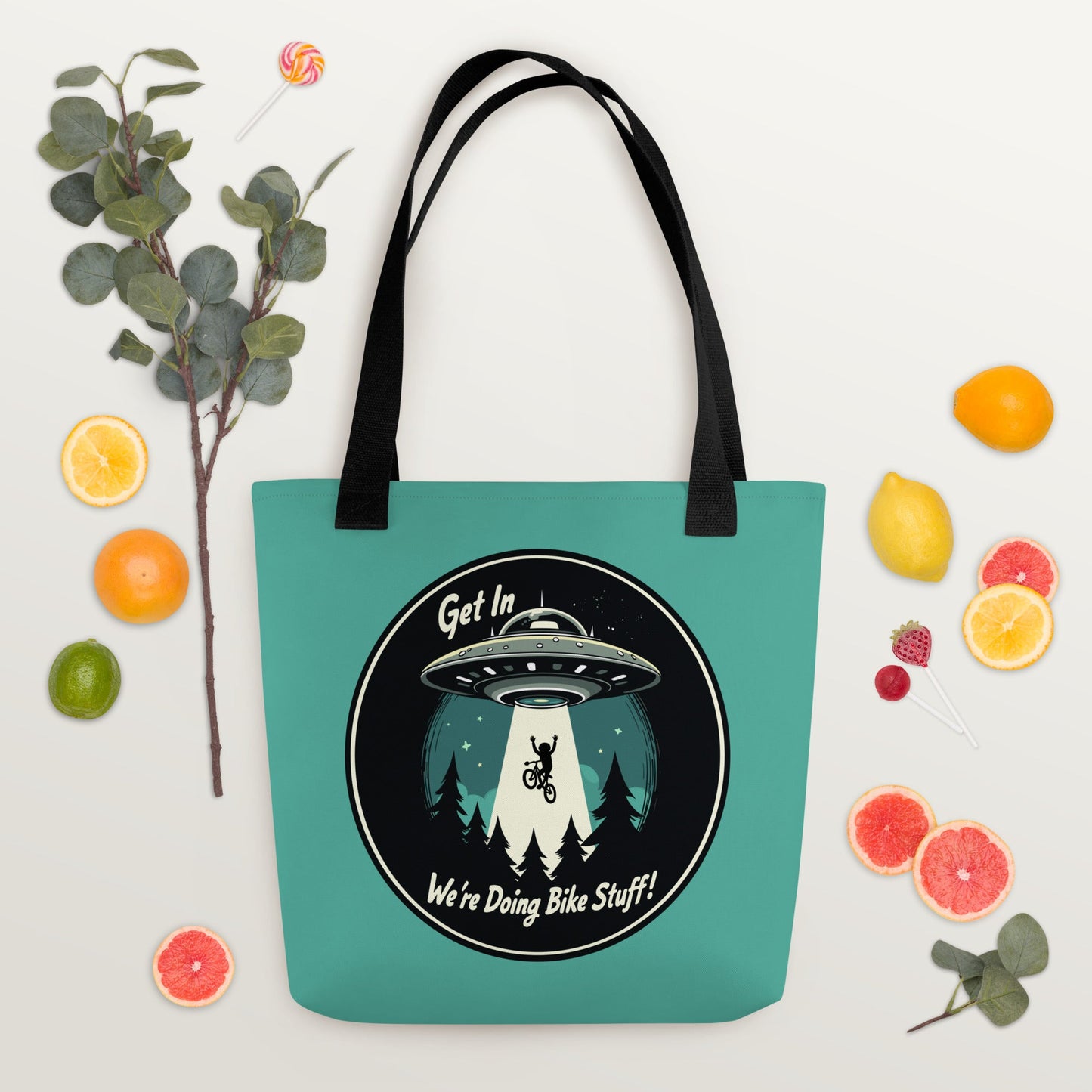 Mountain Biker - UFO Abduction Tote Bag - Tote Bags - Discovery Co.