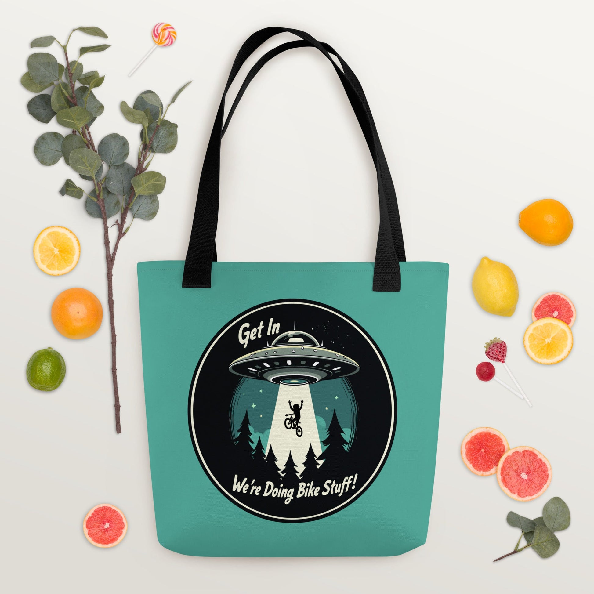 Mountain Biker - UFO Abduction Tote Bag - Tote Bags - Discovery Co.
