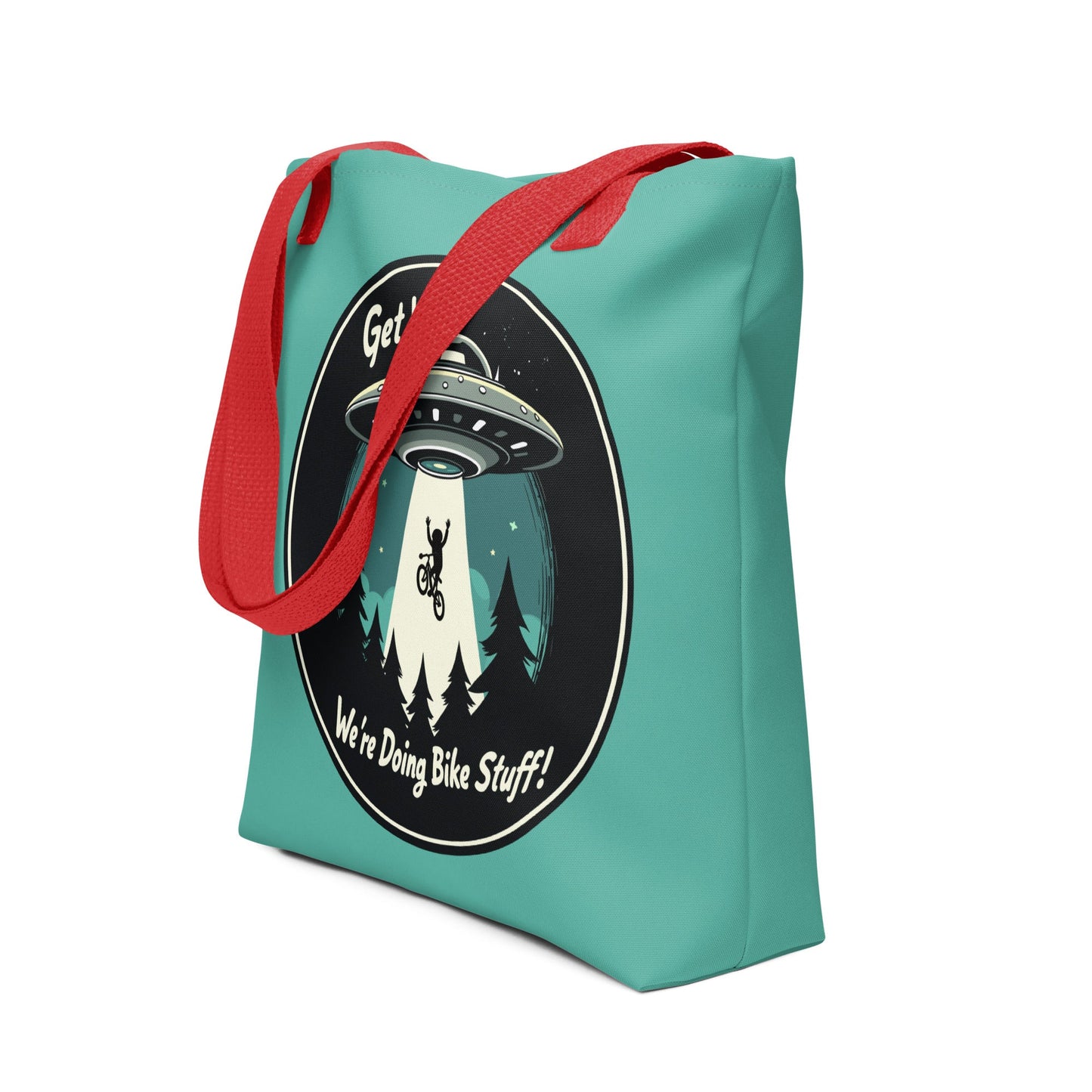 Mountain Biker - UFO Abduction Tote Bag - Tote Bags - Discovery Co.