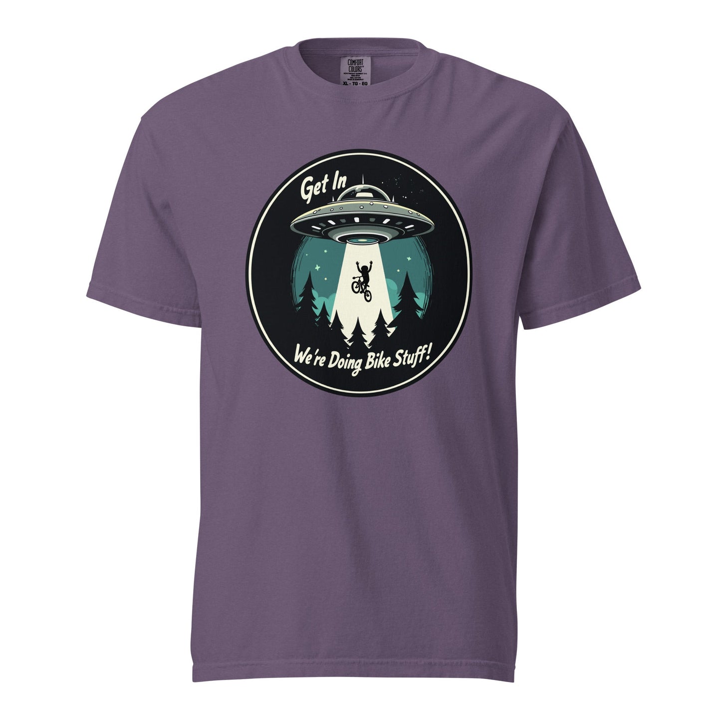 Mountain Biker - UFO Abduction Women's (Unisex) Premium Tee - Women's Shirts - Discovery Co.