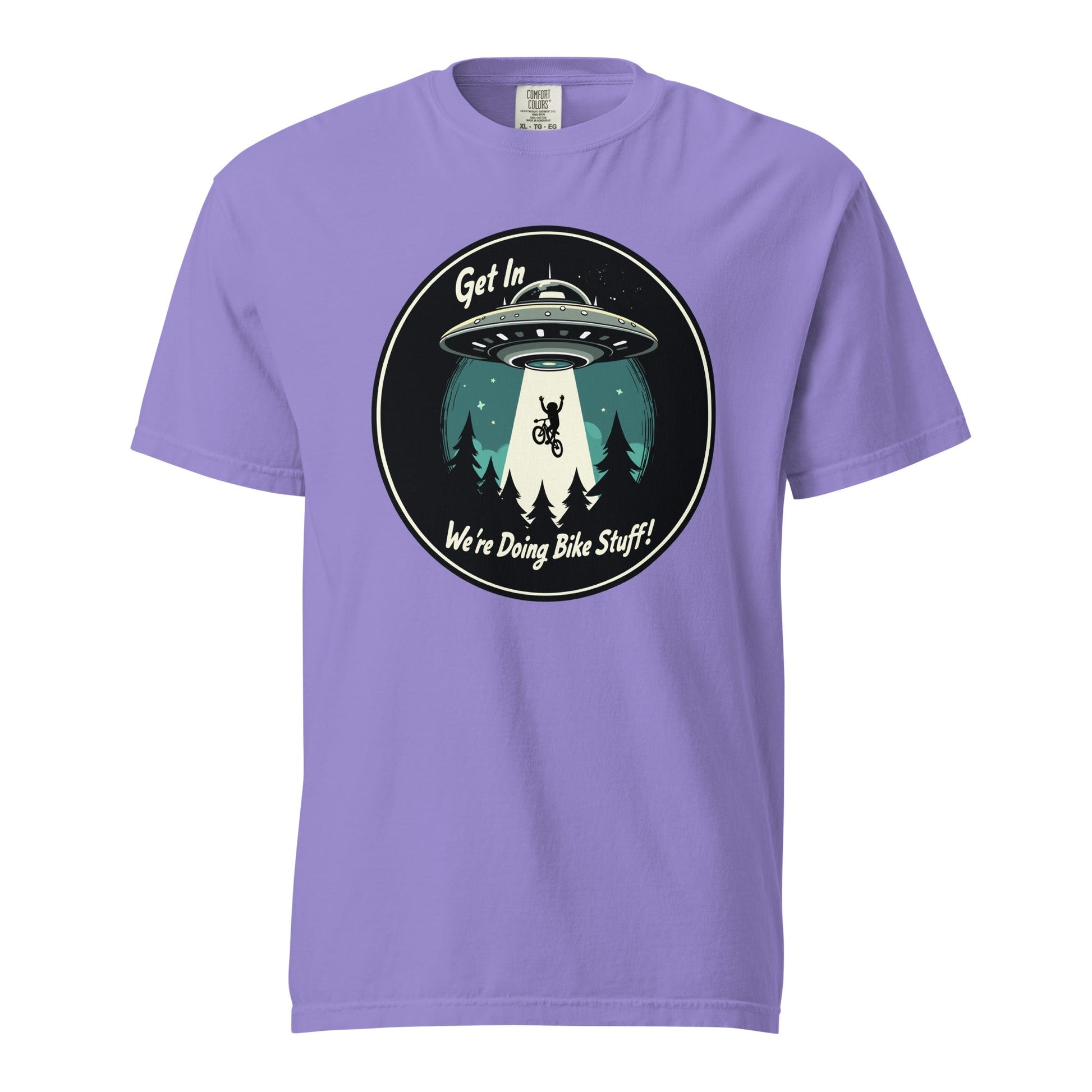 Mountain Biker - UFO Abduction Women's (Unisex) Premium Tee - Women's Shirts - Discovery Co.