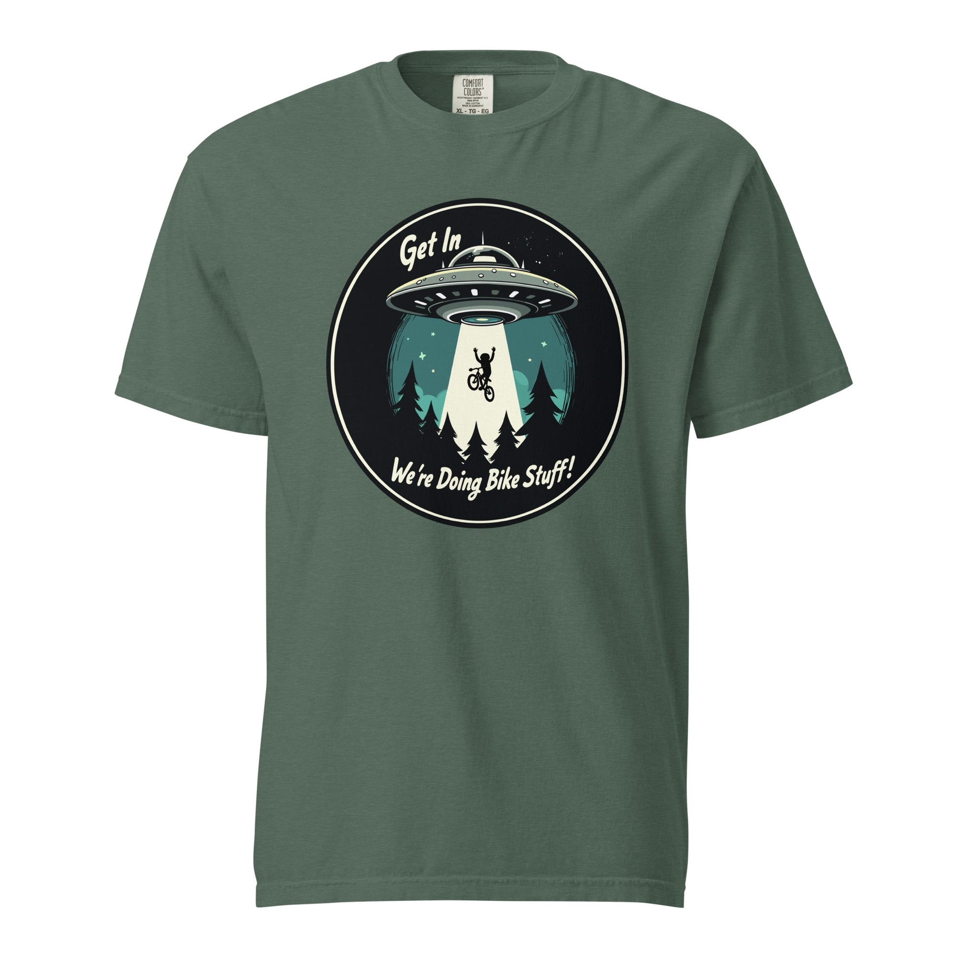Mountain Biker - UFO Abduction Women's (Unisex) Premium Tee - Women's Shirts - Discovery Co.