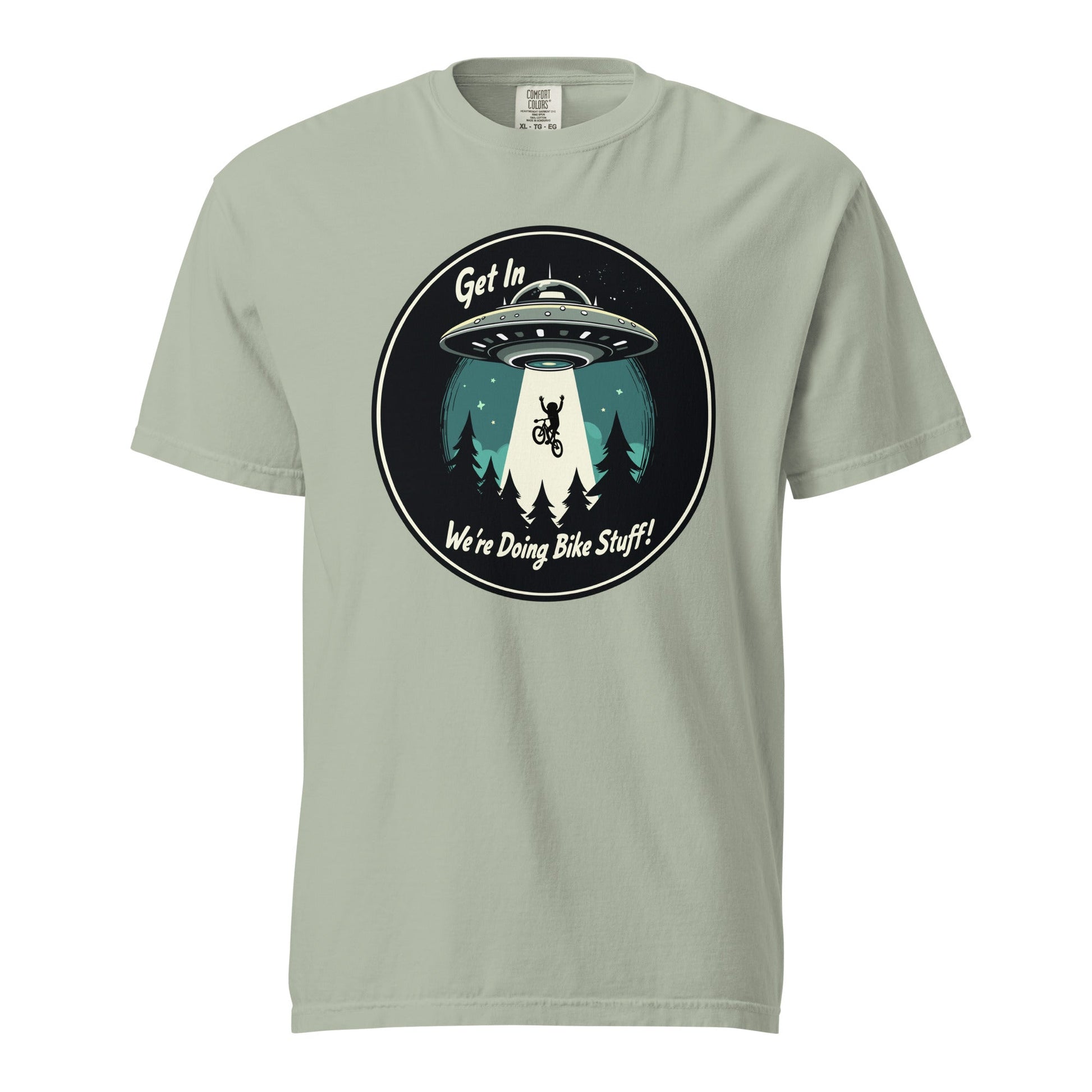 Mountain Biker - UFO Abduction Women's (Unisex) Premium Tee - Women's Shirts - Discovery Co.