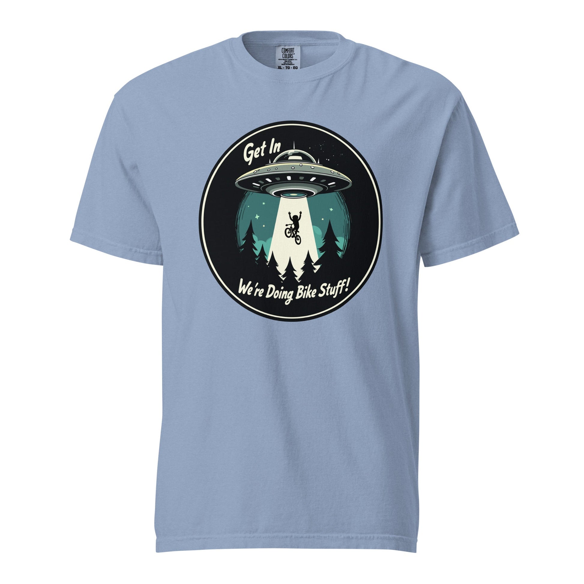 Mountain Biker - UFO Abduction Women's (Unisex) Premium Tee - Women's Shirts - Discovery Co.