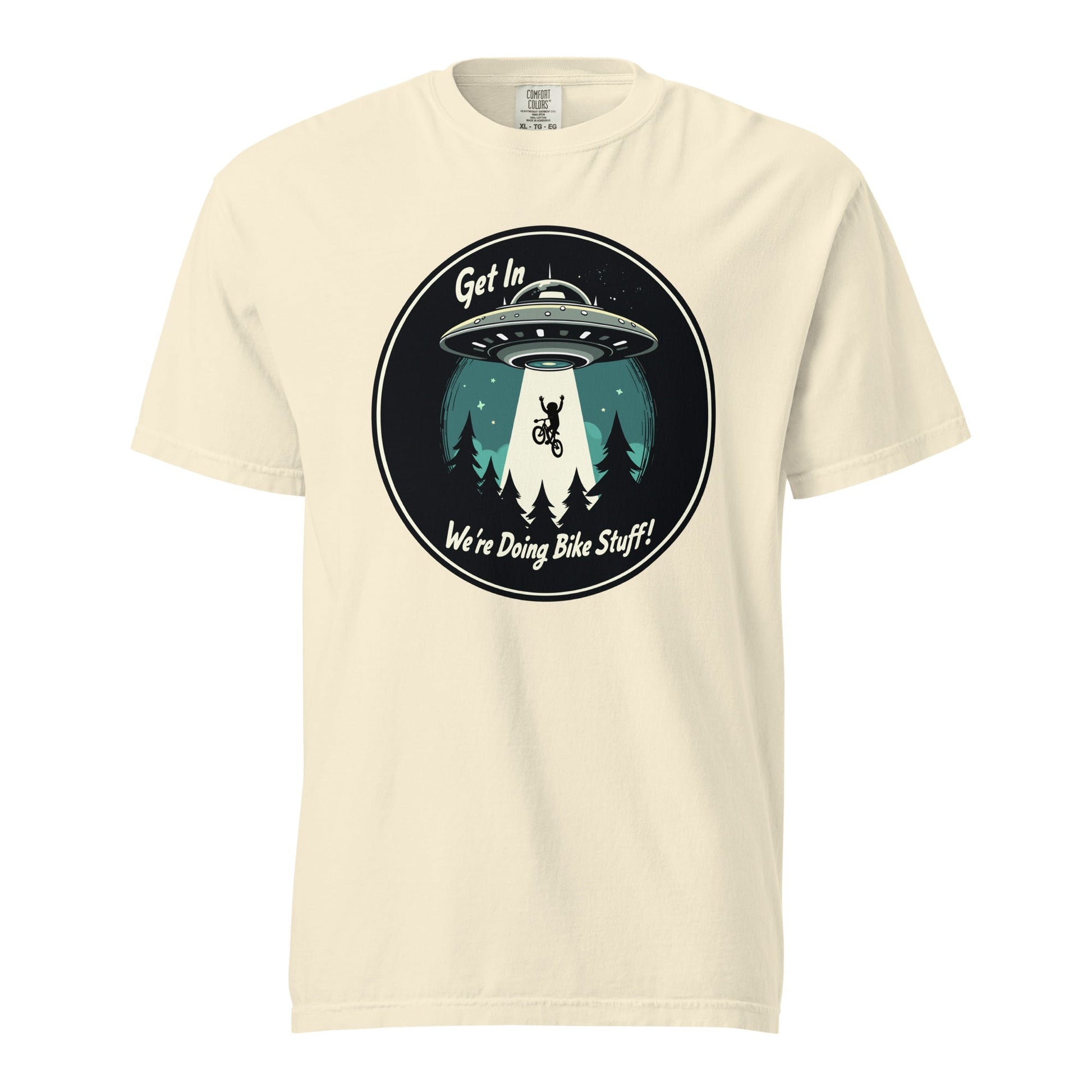 Mountain Biker - UFO Abduction Women's (Unisex) Premium Tee - Women's Shirts - Discovery Co.