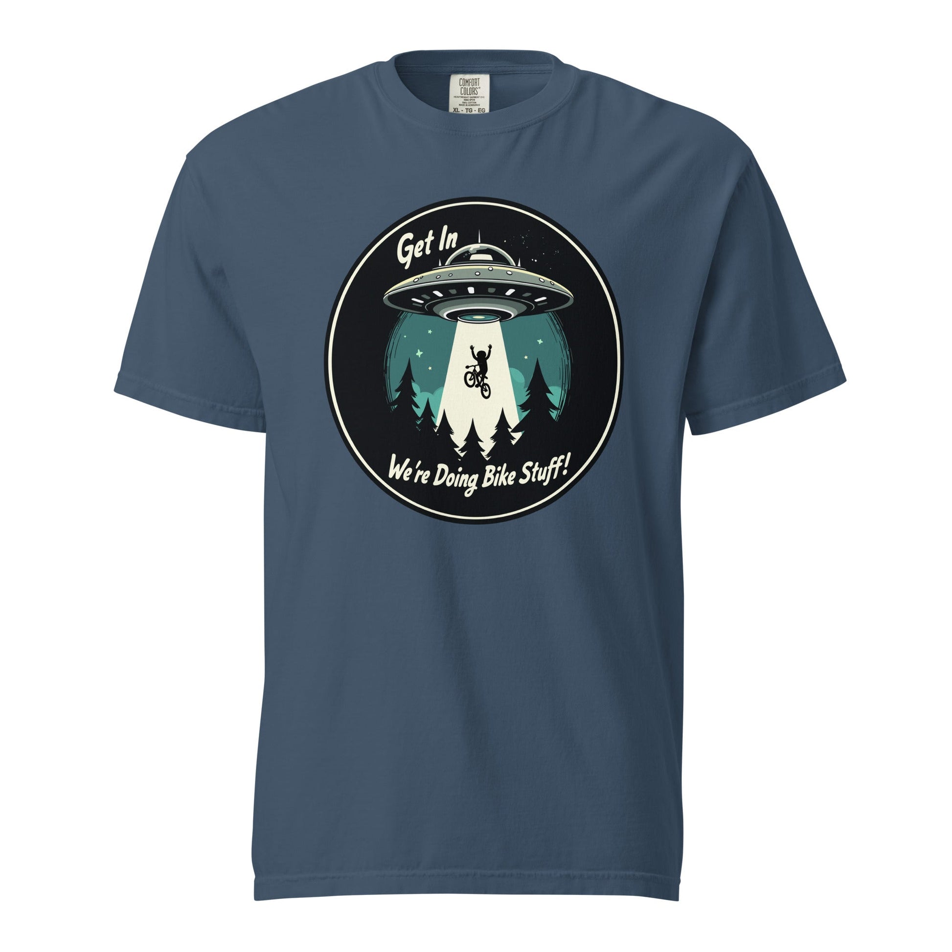Mountain Biker - UFO Abduction Women's (Unisex) Premium Tee - Women's Shirts - Discovery Co.
