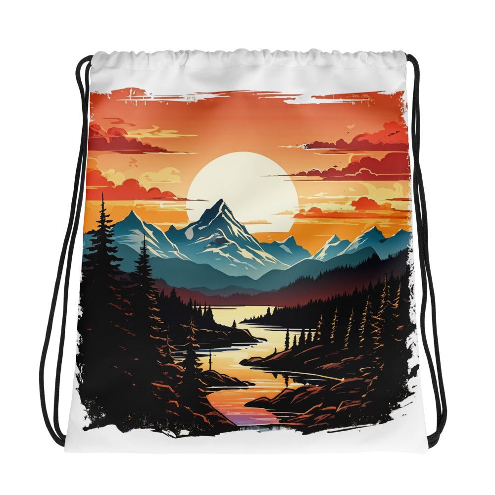 Mountain Stream Drawstring Bag - Drawstring Bag - Discovery Co.