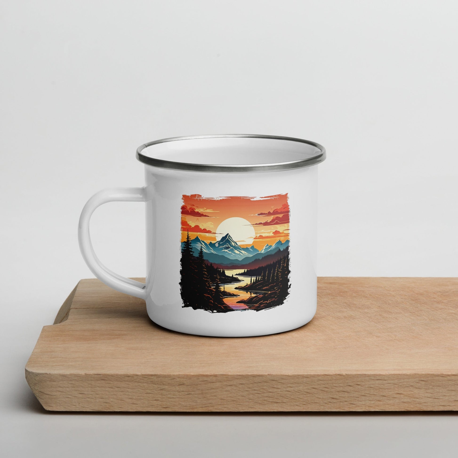 Mountain Stream Enamel Mug (12 oz) - Mugs - Discovery Co.