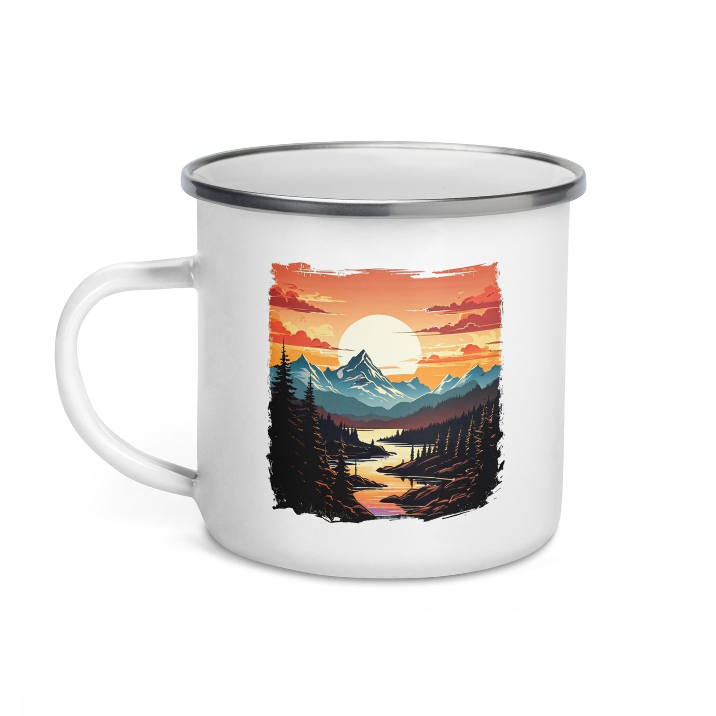 Mountain Stream Enamel Mug (12 oz) - Mugs - Discovery Co.