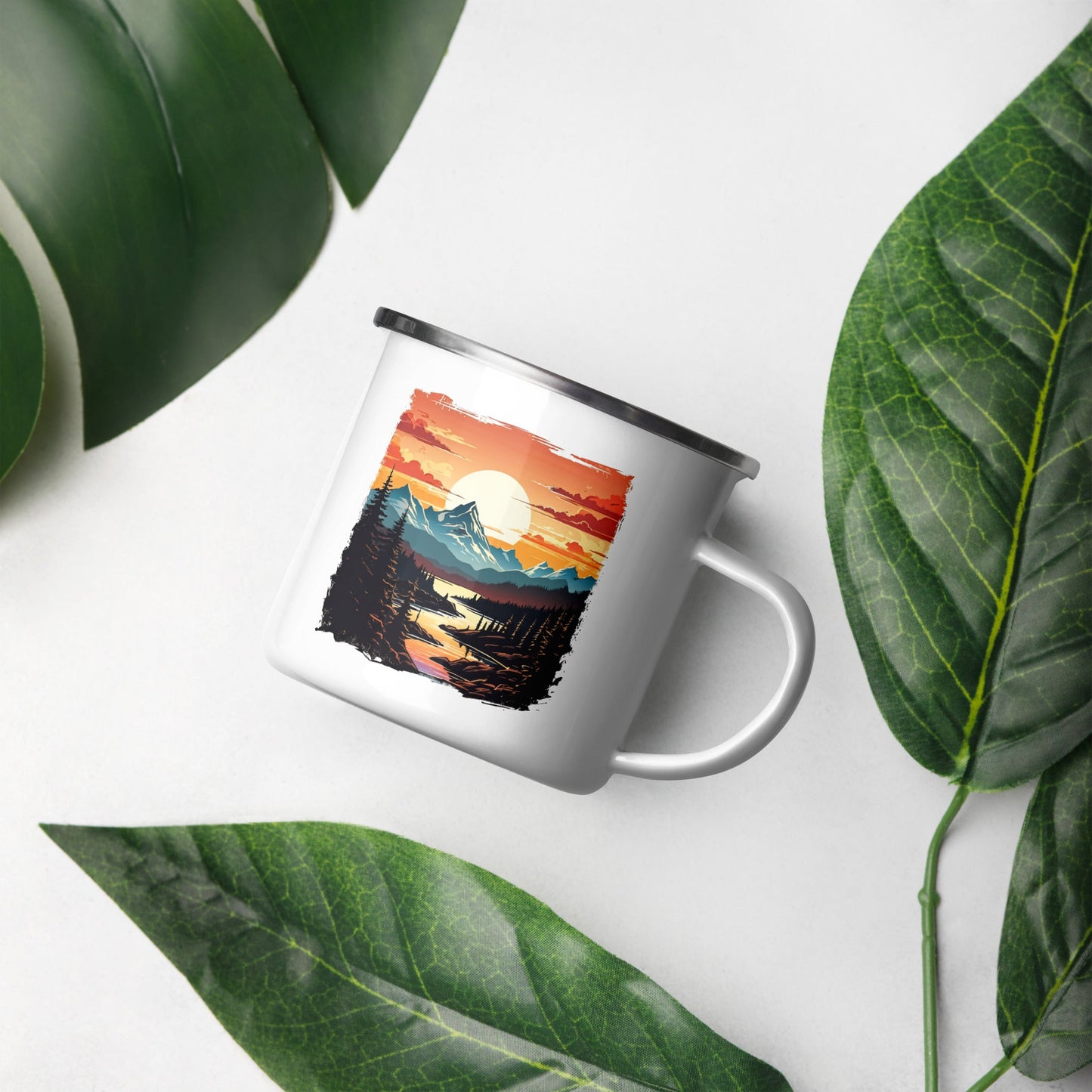 Mountain Stream Enamel Mug (12 oz) - Mugs - Discovery Co.