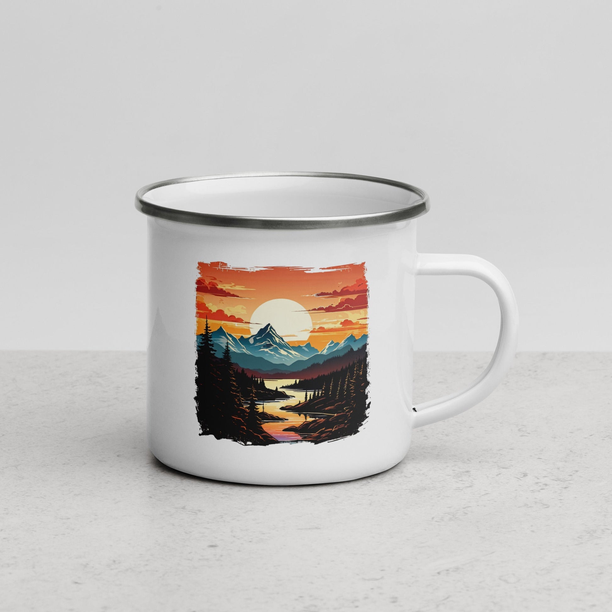 Mountain Stream Enamel Mug (12 oz) - Mugs - Discovery Co.