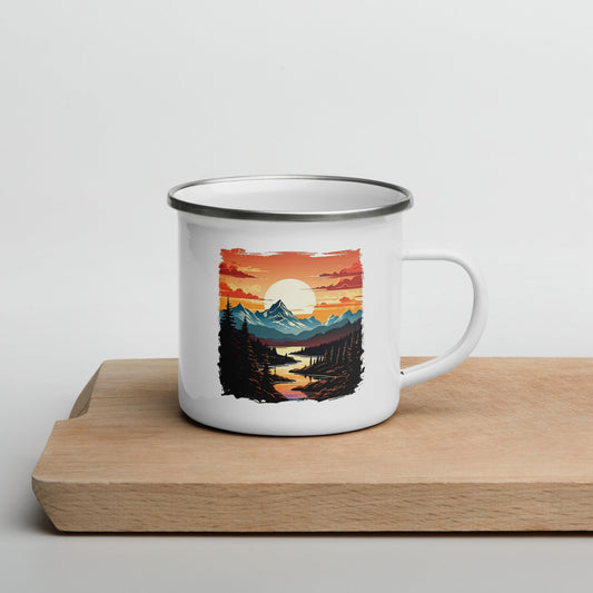 Mountain Stream Enamel Mug (12 oz) - Mugs - Discovery Co.