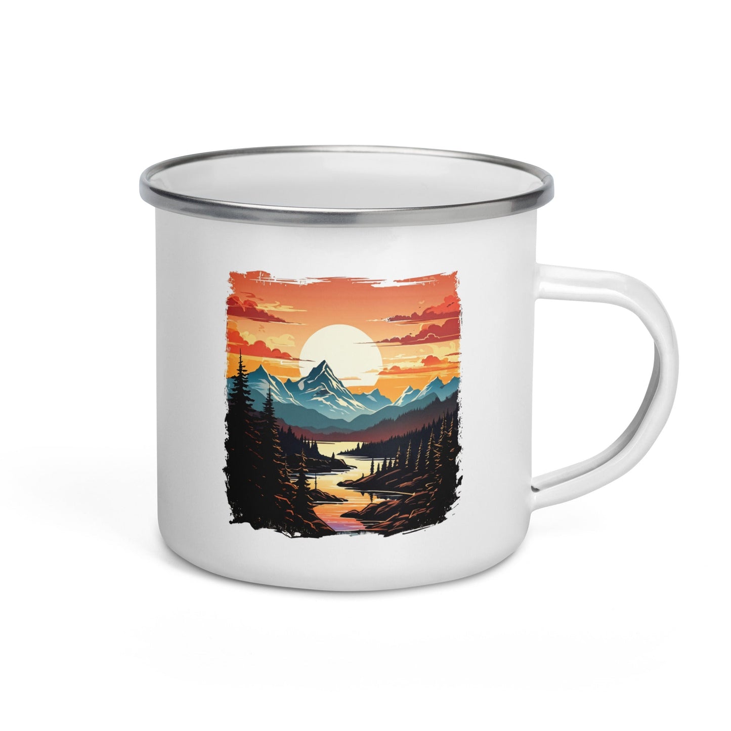 Mountain Stream Enamel Mug (12 oz) - Mugs - Discovery Co.