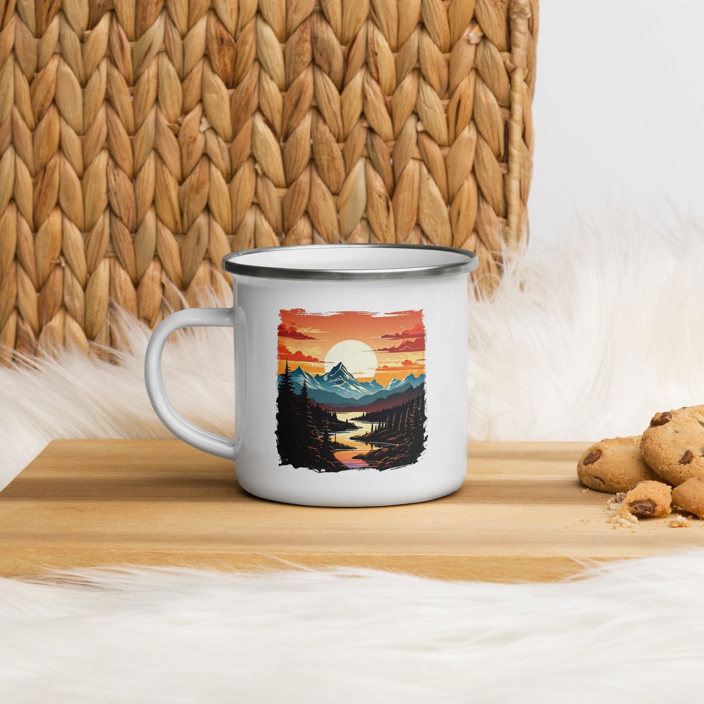 Mountain Stream Enamel Mug (12 oz) - Mugs - Discovery Co.