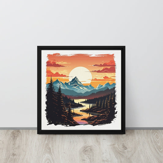 Mountain Stream Framed Canvas - Canvas Prints - Discovery Co.