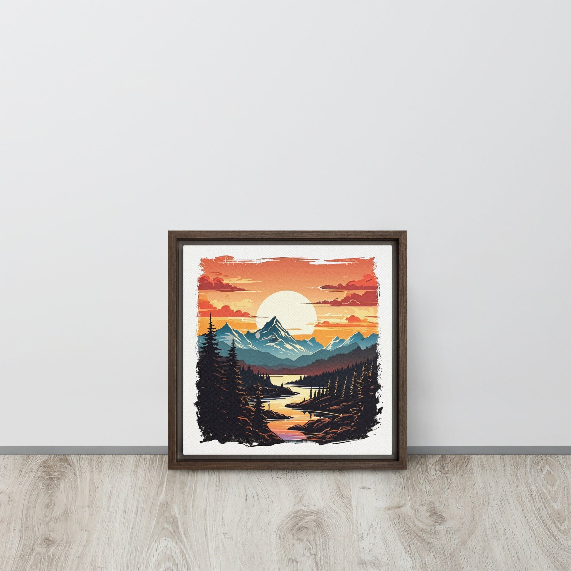 Mountain Stream Framed Canvas - Canvas Prints - Discovery Co.