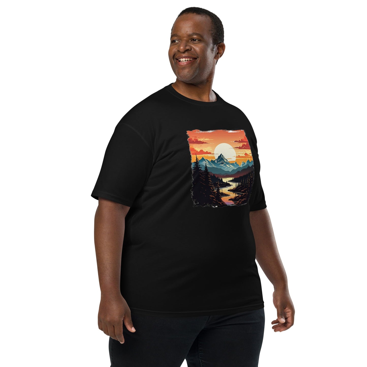 Mountain Stream Men’s Premium Heavyweight Tee - Men's Shirts - Discovery Co.