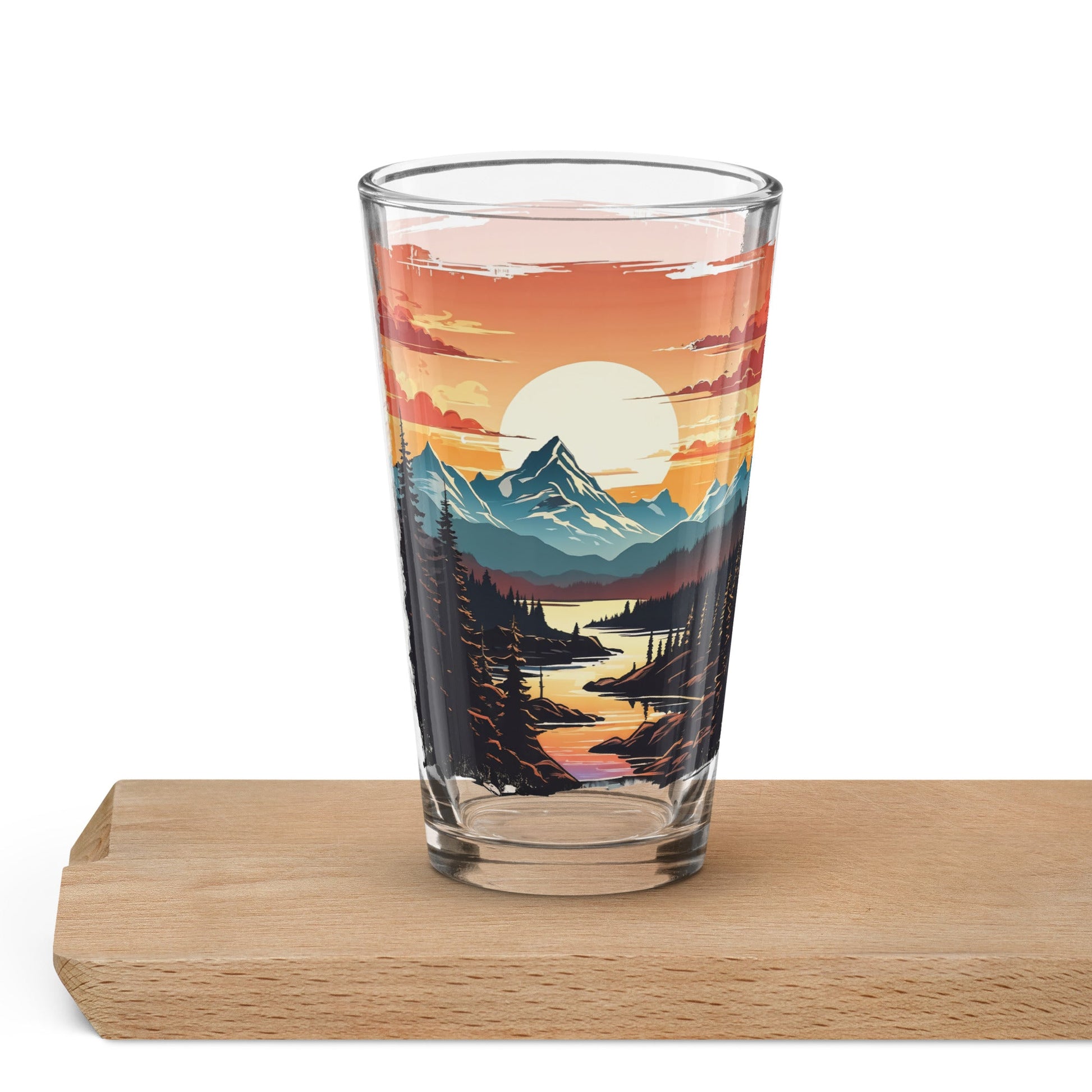 Mountain Stream Pint Glass (16 oz) - Beer Glass - Discovery Co.