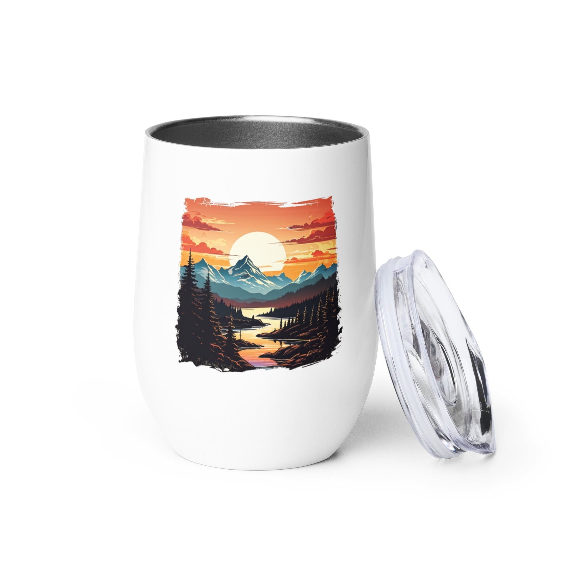 Mountain Stream Stainless Steel Wine Tumbler - Tumblers - Discovery Co.