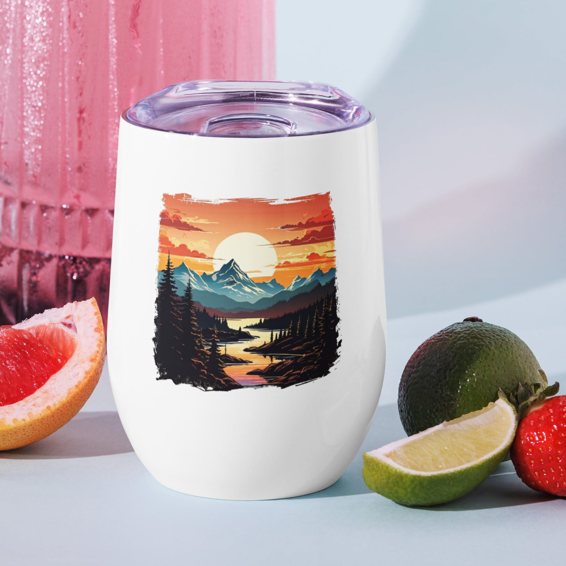 Mountain Stream Stainless Steel Wine Tumbler - Tumblers - Discovery Co.