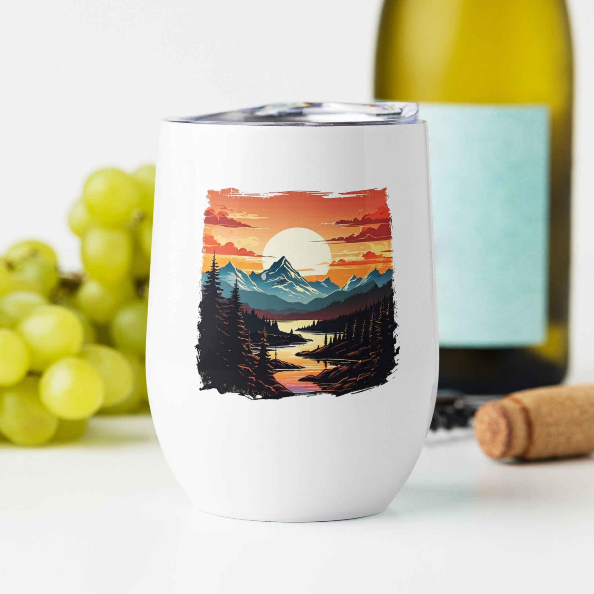 Mountain Stream Stainless Steel Wine Tumbler - Tumblers - Discovery Co.