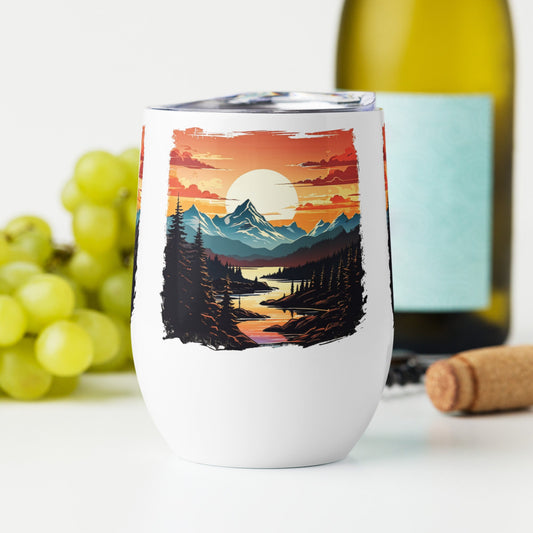 Mountain Stream Wine Tumbler - Tumblers - Discovery Co.