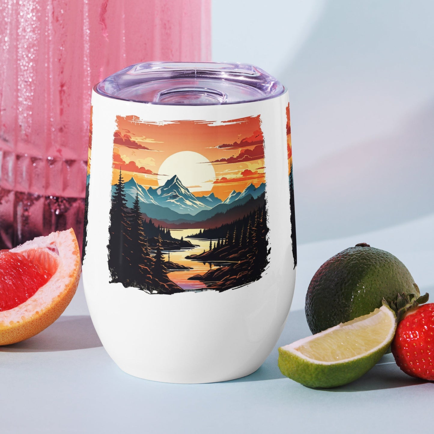 Mountain Stream Wine Tumbler - Tumblers - Discovery Co.