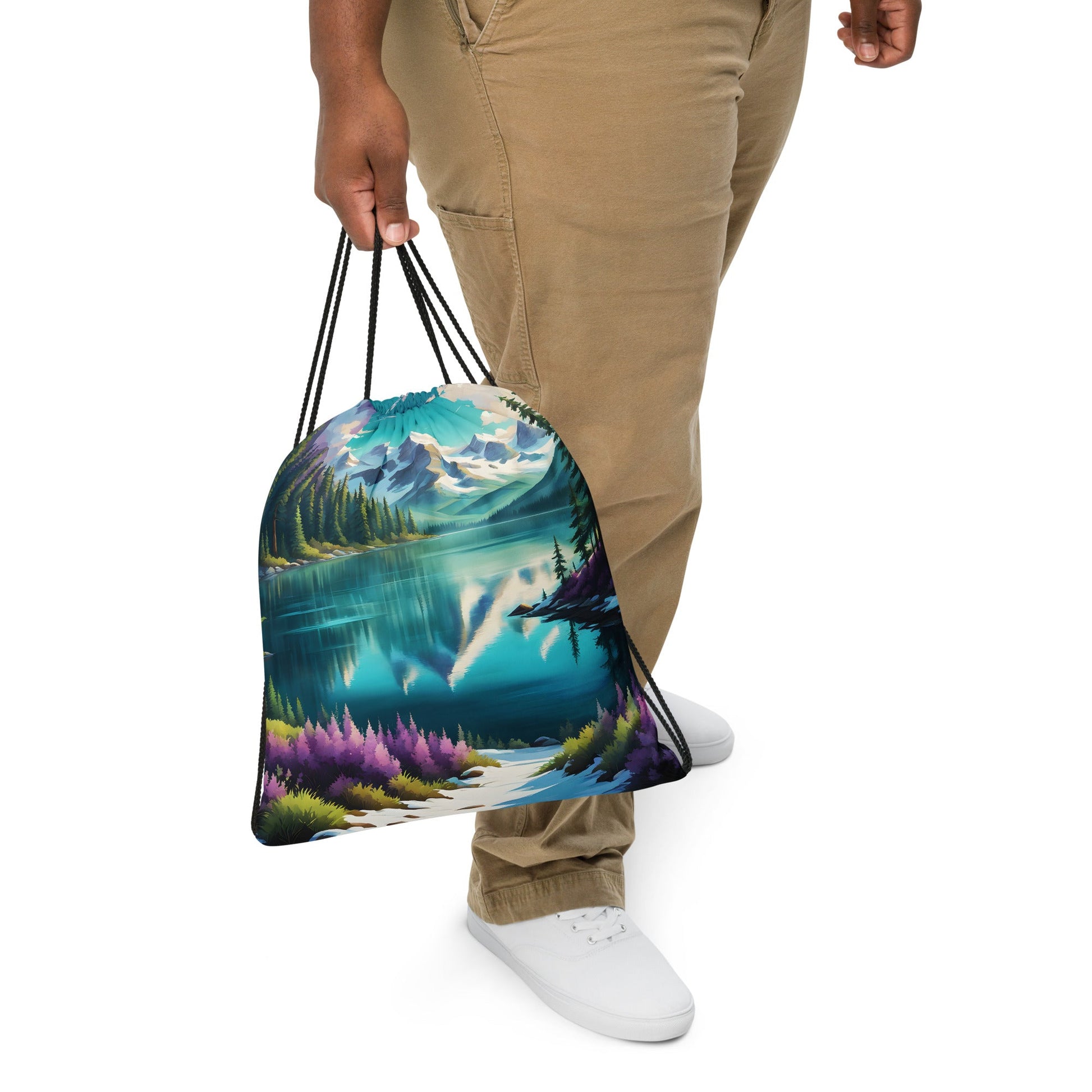 Mountain View Drawstring Bag - Drawstring Bag - Discovery Co.