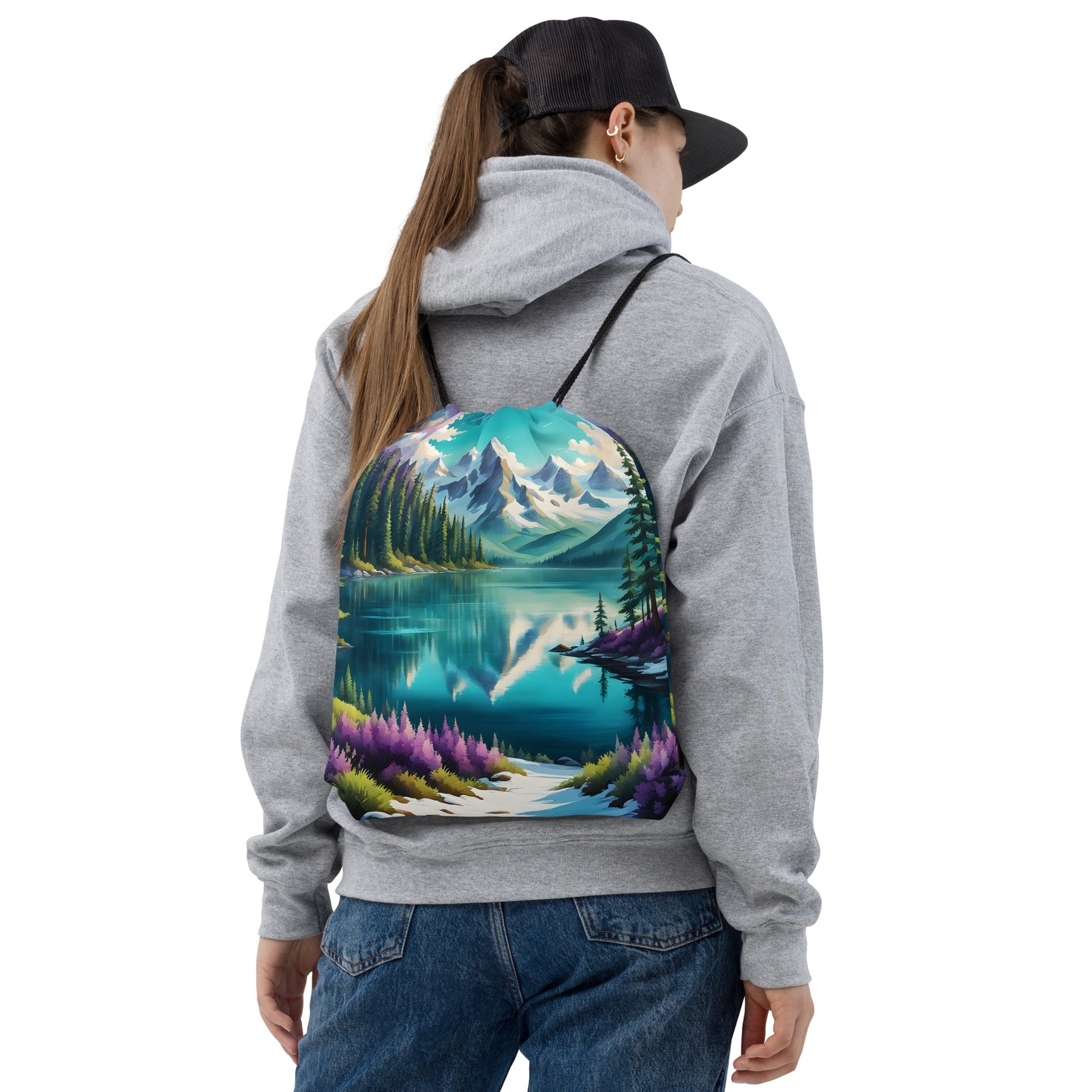 Mountain View Drawstring Bag - Drawstring Bag - Discovery Co.