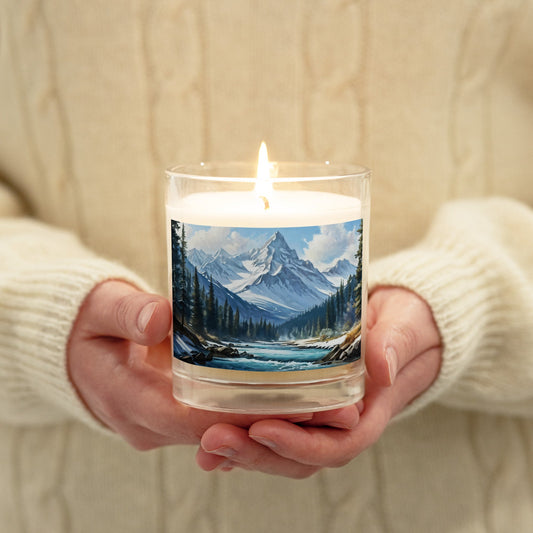 Mountains By The River Glass Jar Soy Wax Candle - Candles - Discovery Co.