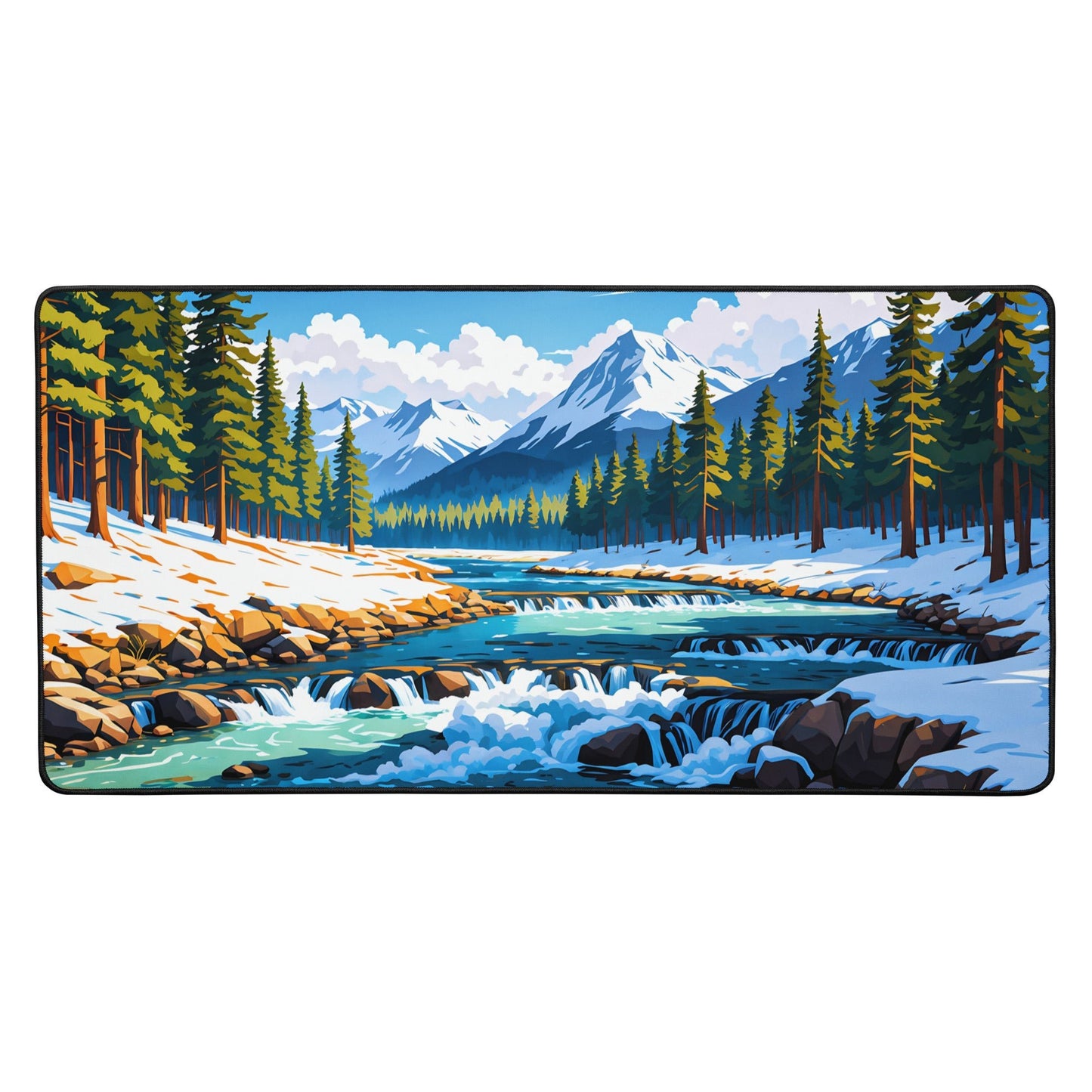 Mountains By The River II Desk Mat - Mouse Pads - Discovery Co.