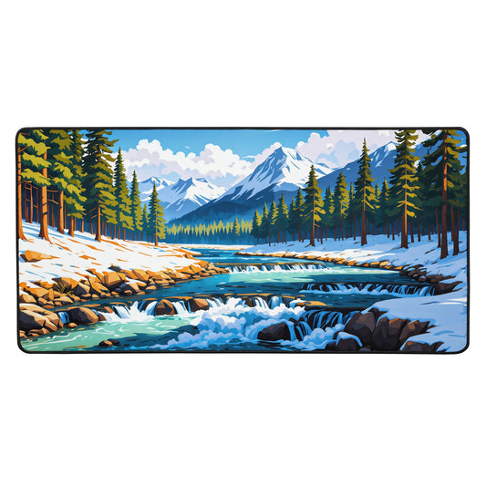 Mountains By The River II Desk Mat - Mouse Pads - Discovery Co.