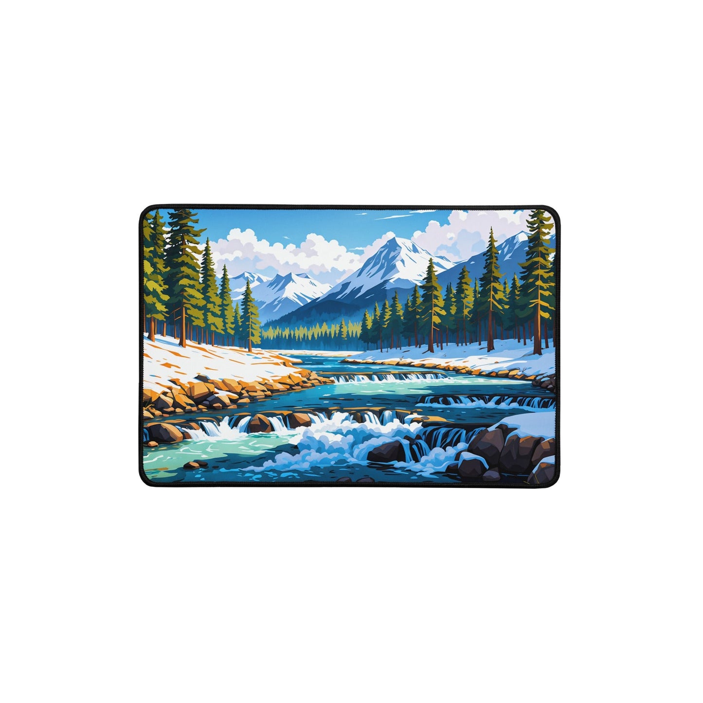 Mountains By The River II Desk Mat - Mouse Pads - Discovery Co.