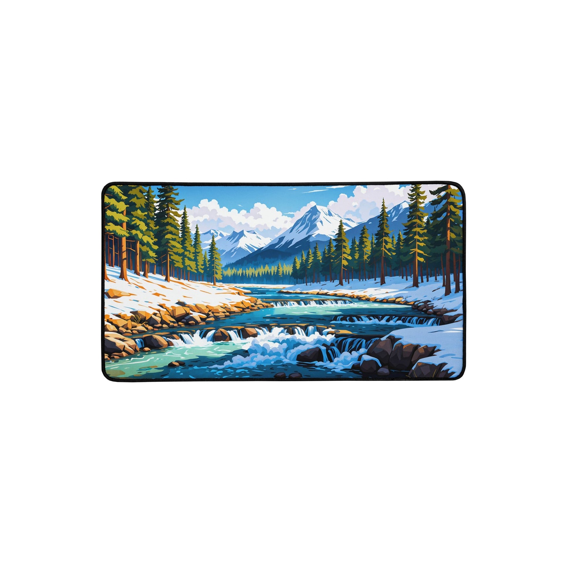 Mountains By The River II Desk Mat - Mouse Pads - Discovery Co.