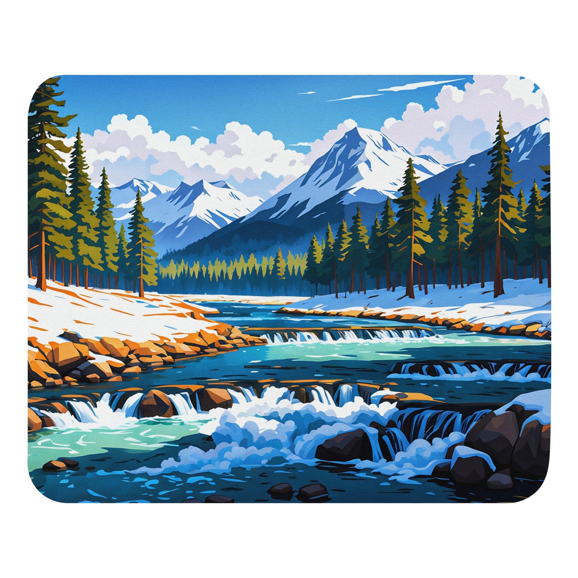 Mountains By The River II Mouse Pad - Mouse Pads - Discovery Co.