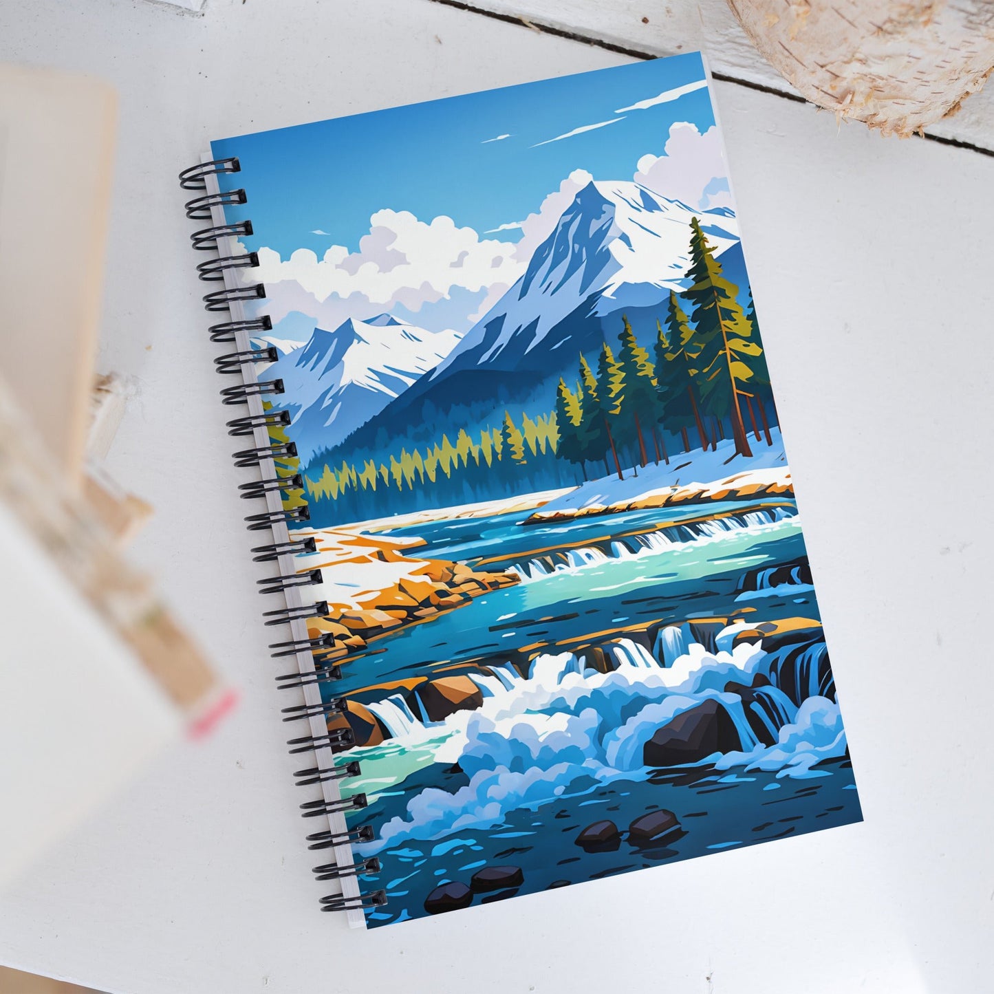 Mountains By The River II Spiral Notebook - Spiral Notebooks - Discovery Co.