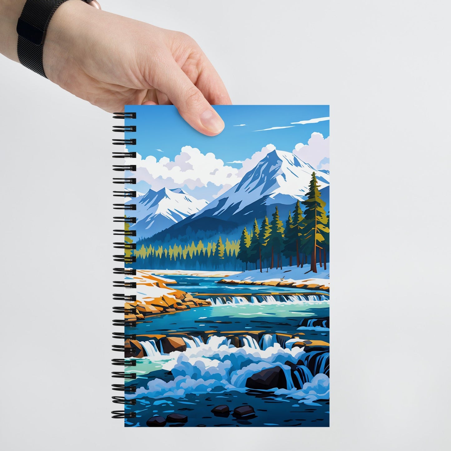 Mountains By The River II Spiral Notebook - Spiral Notebooks - Discovery Co.