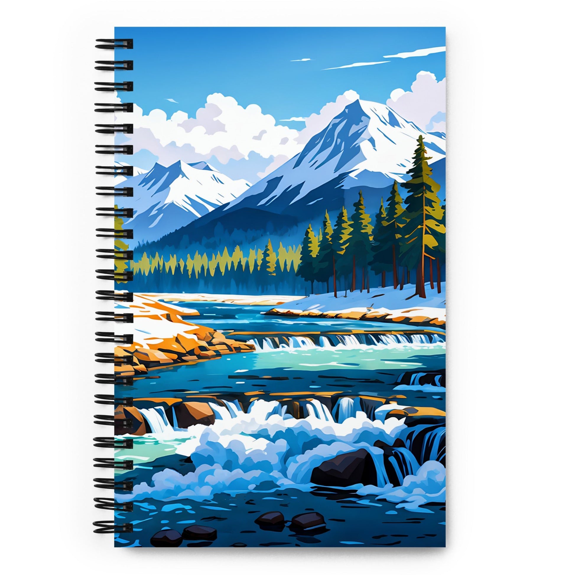 Mountains By The River II Spiral Notebook - Spiral Notebooks - Discovery Co.